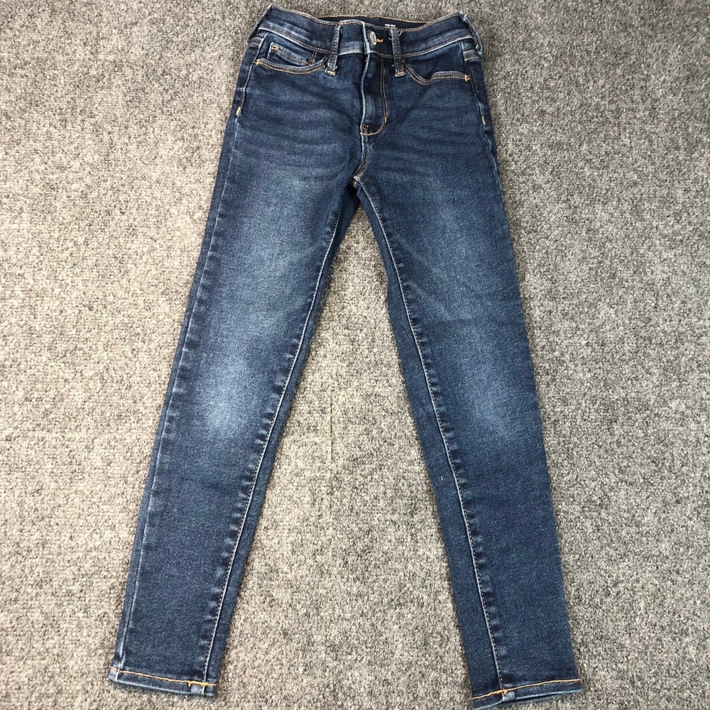 Old Navy Girls Size 8‎ 22x22 Rockstar Jeggings High Rise Dark Wash Blue Jeans